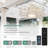 20 Inch Outdoor Ceiling Fan With Light And APP Remote Control, White Waterproof Plug-In Caged Reversible DC Motor Ceiling Fan For Patio