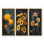 Fleurs de maïs monochromes jaunes et grises Grace I - Collection d'art mural traditionnel-91574487-91574496-91574497