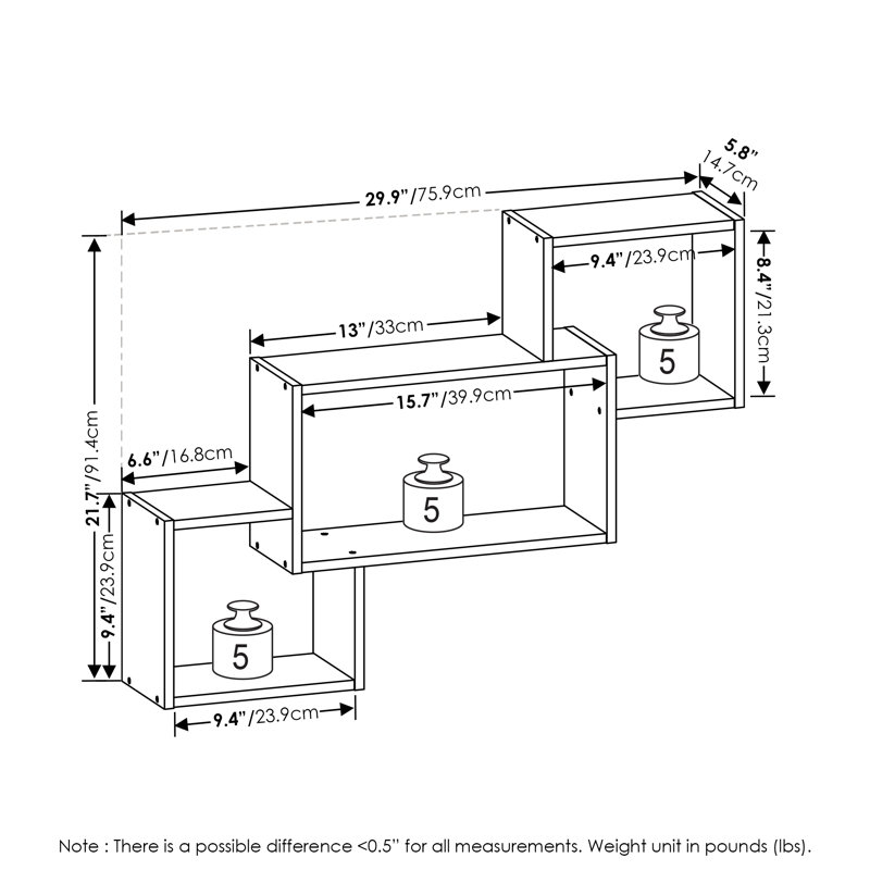 Kaneil 3 Piece Floating Shelf