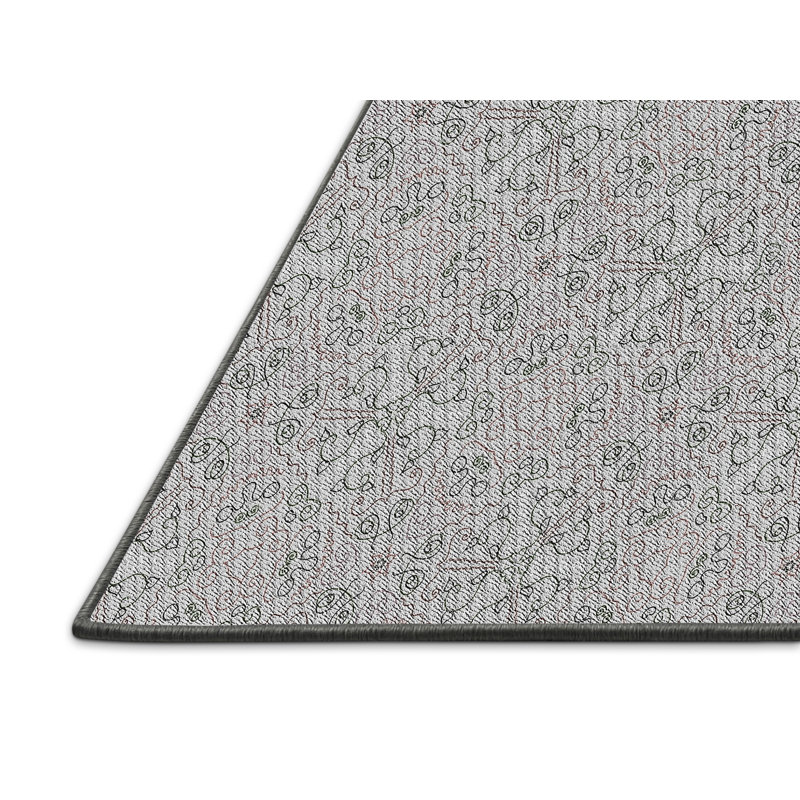 Tapis décoratif grise poteat, Rectangle 7 pi x 9 pi
