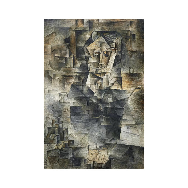 Portrait Of Daniel Henry Kahnweiler by Pablo Picasso - Print on Canvas, 30.48 cm H x  20.32 cm W x 1.91 cm D, Wrapped Canvas