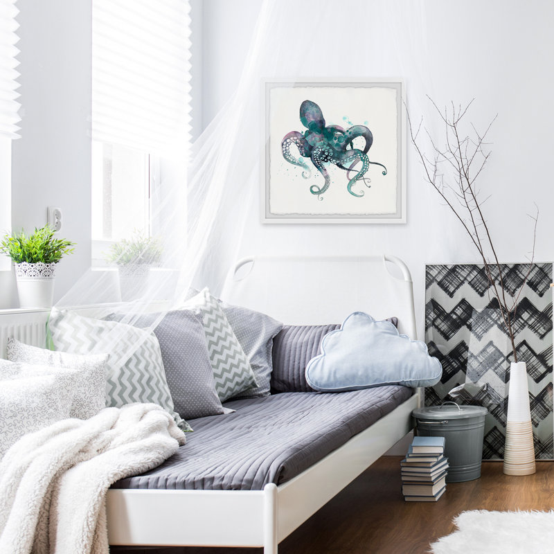 Tentacles I - Single Picture Frame Print, 41cm H x 41cm W x 3.81cm D