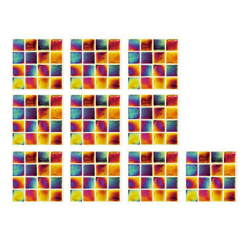 10 feuilles autocollantes dosseret imperméable pour cuisine style mosaïque mexicaine autocollants de carrelage auto-adhésif carreaux de mur en PVC bricolage autocollants