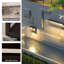 Appliques murales intérieures et extérieures, appliques murales d'extérieur en cascade en acrylique, noires, adaptées aux terrasses, jardins et allées