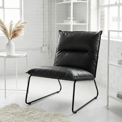 Laverock Faux Leather Slipper Chair