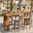 Modern Minimalist MDF Rectangular Pub Table with X-Frame