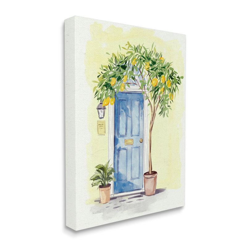 Citronnier dans la porte par Ziwei Li, H 48 po x l 36 po x P 1,5 po
