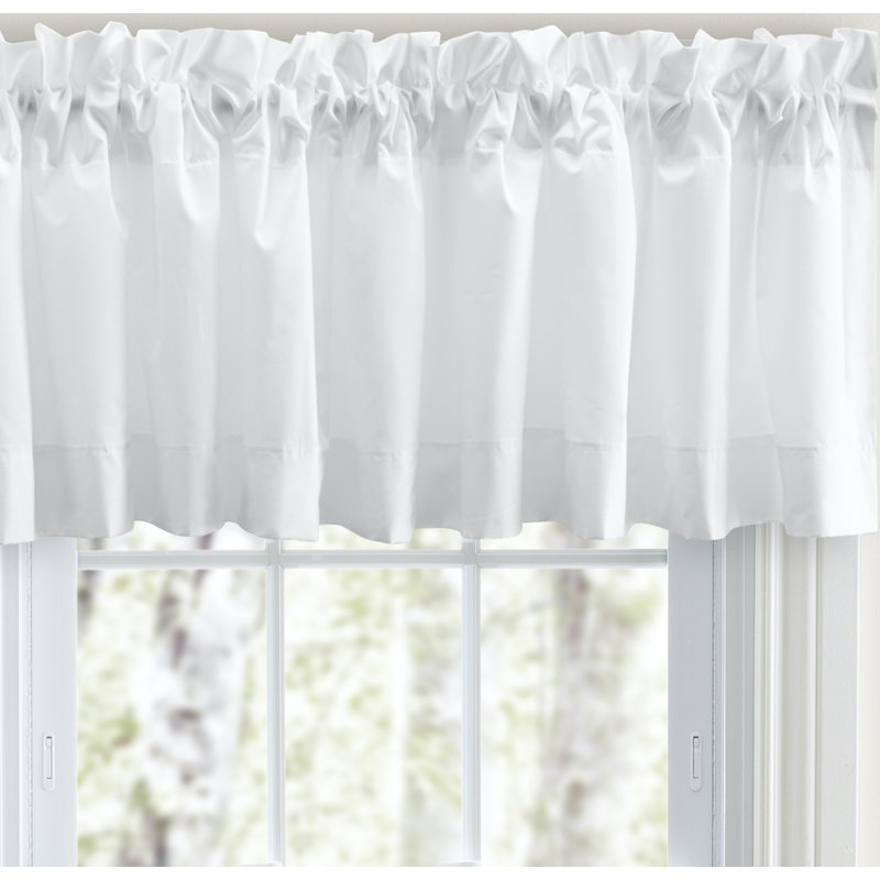 Placide Tailored Window Valance, White