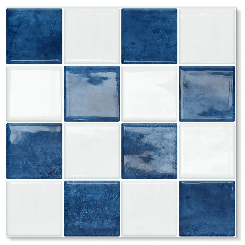 9" X 9" Peel & Stick Mosaic Tile,Vinyl Self Adhesive Tile for Kitchen Backsplash,10-sheet