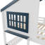 Lit superposé simple avec bibliothèque, conception de maison, clôture de sécurité de haute qualité, idéale pour les chambres d'enfants et maximisant l'espace-865238958-865238956