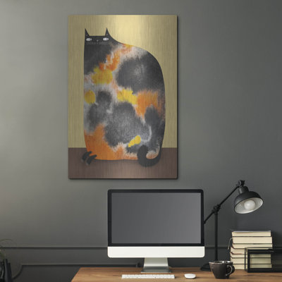  «Dilué Calico» par Gabriela Avila, art mural en métal, 24 po x 36 po