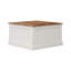 Table basse 31,5 "Farmhouse, table centrale carrée en bois avec plateau relevable à charnières, table de cocktail rustique avec grand rangement dissimulé pour le salon - blanc