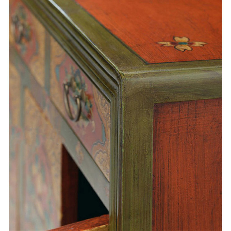 Nouvelle armoire à chaussures multifonctionnelle de style chinois patiné
