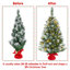 Green Spruce Flocked/Frosted Christmas Tree-302568581-389640346