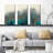 Teal Woods - 3 Piece Wrapped Canvas Painting-224806218