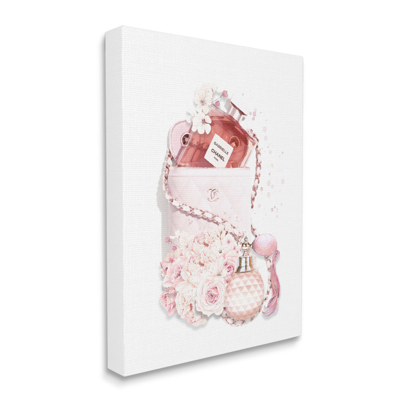 Sac de designer rose avec éclaboussures de peinture chic, H 40 po x l 30 po, Toile tendue