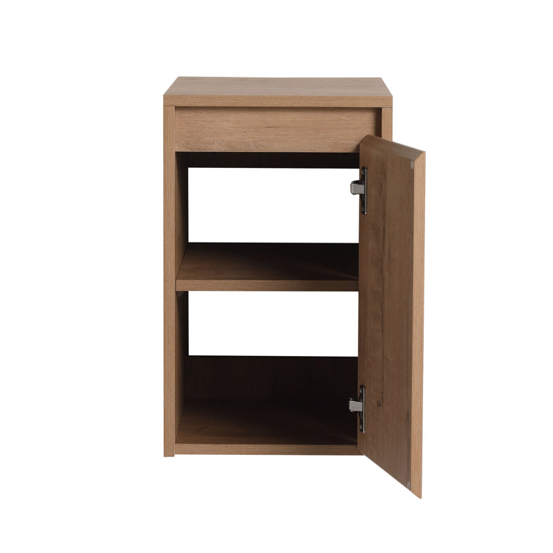 12" Wall Mounted Bathroom Side Cabinet With Soft Close Door And Shelf