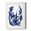 Indigo brossé Blooms II encadré mat - prêt à accrocher-2130635310-2130635311