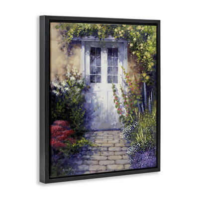  Back Doorway Plants  Framed Floater Canvas Wall Art by Hilary Mayes