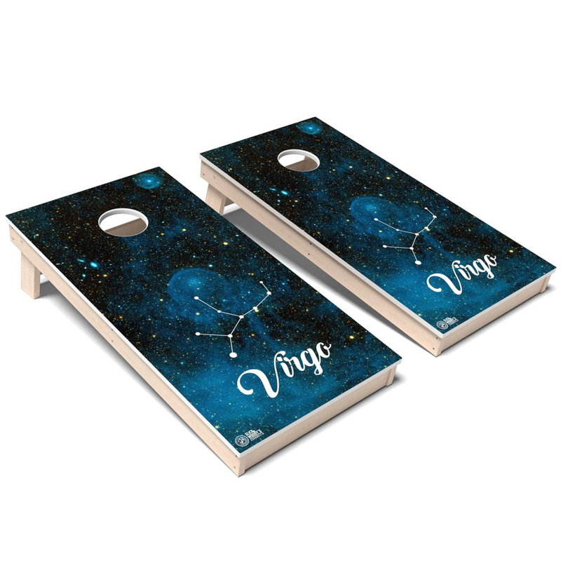 Ensemble de planches de cornhole Zodiac Virgo, Ajouter un étui et des lumières