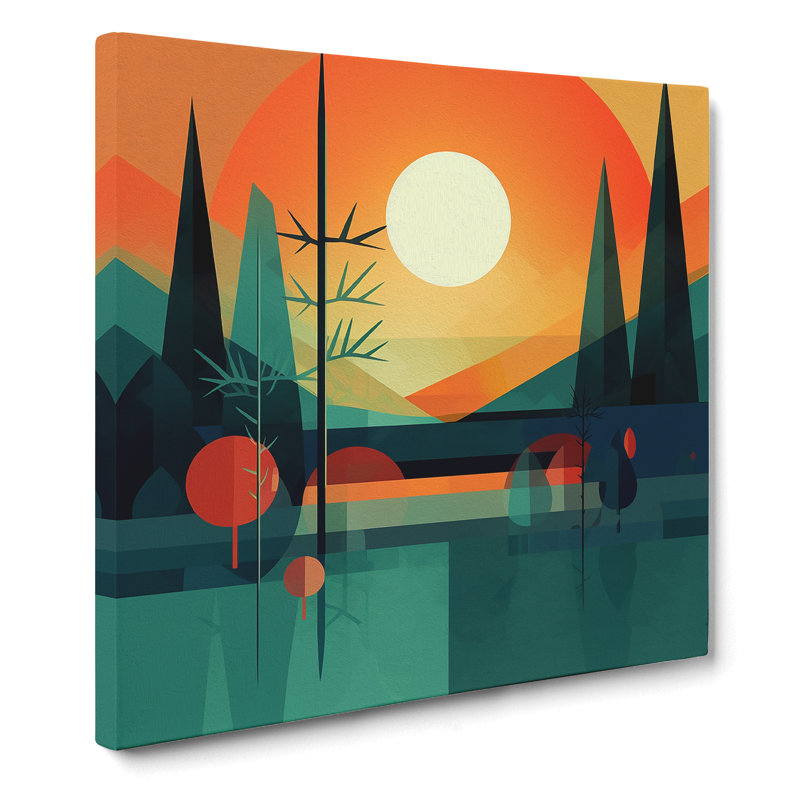 Modern Wall Art - Wrapped Canvas - Framed Print, 50cm H x 50cm W x 3cm D