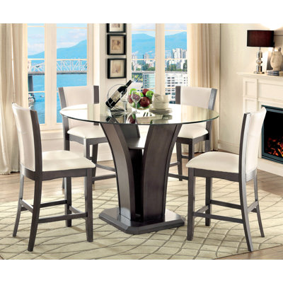 Round Glass Top Dining Table