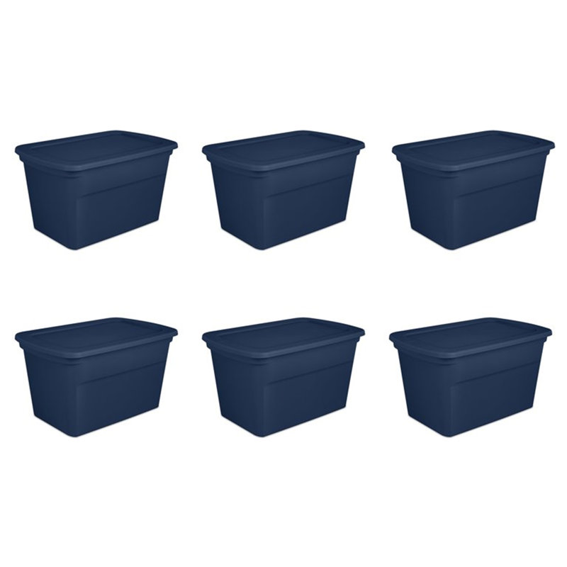 Sterilite 30 Gallon Plastic Stackable Storage Tote Container Box