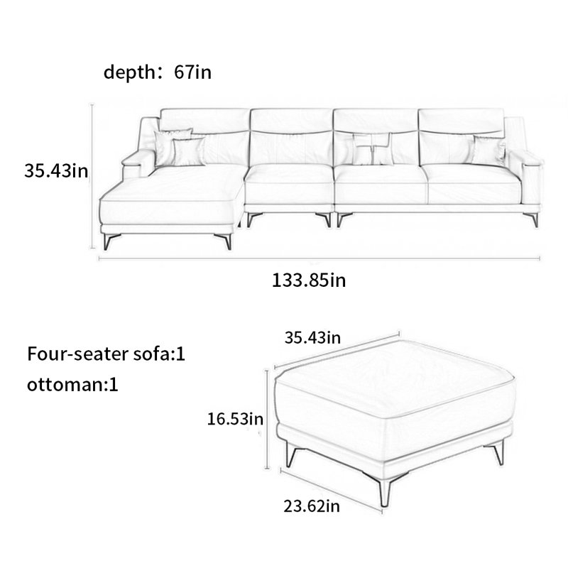 Nordic minimalist sofa