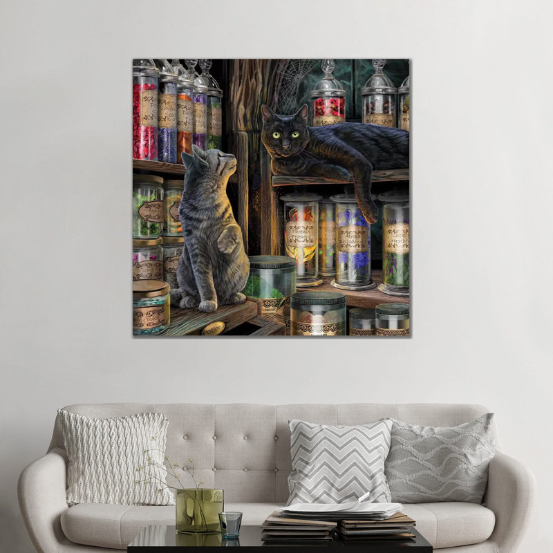 «Magical Emporium» par Lisa Parker - impression d'art graphique, Pas de tapis, Toile tendue, H 48 po x l 48 po x 1,5 po
