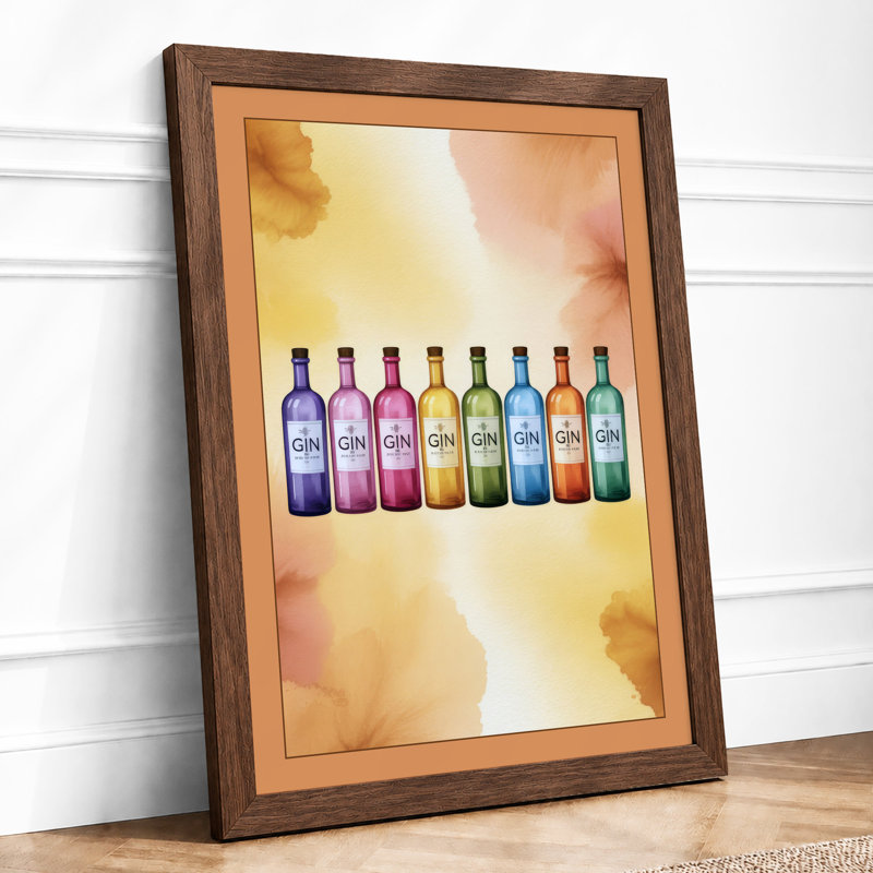 Liquid Spectrum Gradient Modern - Framed Print, Walnut, A3 - 42.0 x 29.7 cm