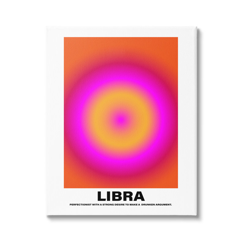 Drôle d'astrologie sur toile par House of Lulu, H 20 po x l 16 po x P 1,5 po