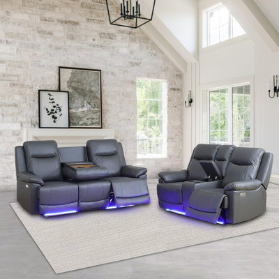 Herna 2 - Piece Faux Leather Power Reclinling Living Room Set by Ivy Bronx