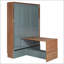 Lit escamotable double avec bureau pliable-1918888794
