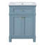 Armoire de salle de bain 24 po Vintage Elegance avec portes à fermeture douce et tablette réglable-950967599