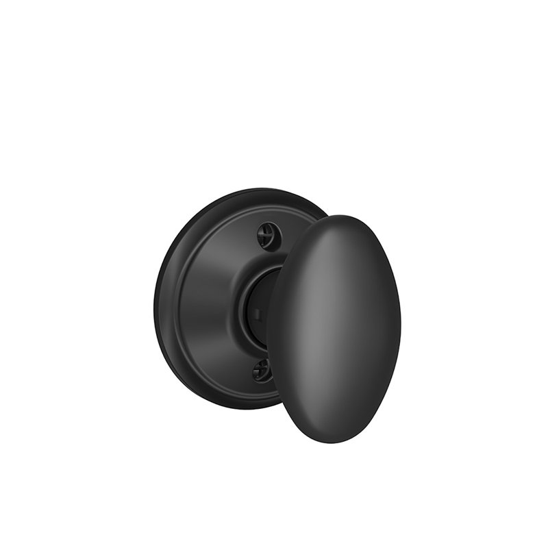 Siena Single Dummy Door Knob, Matte Black