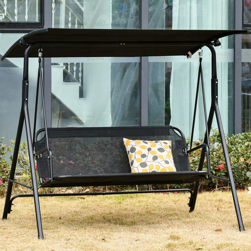 Balancelle de terrasse avec auvent pour 2 personnes Outsunny