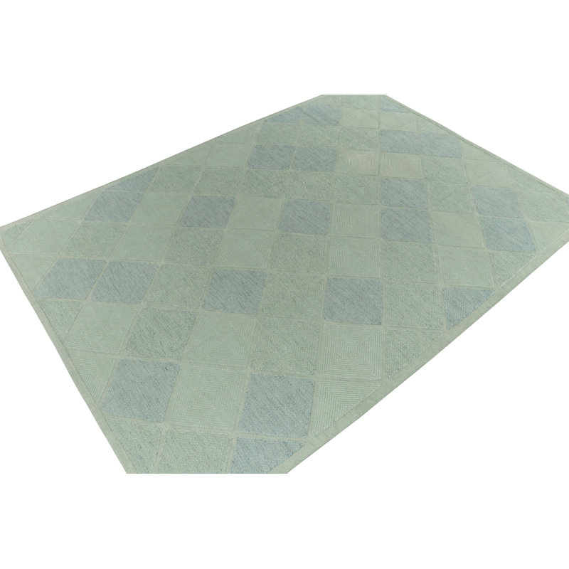 Scandinavian Wool Geometric Area Rug, Rectangle 8' x 10'
