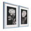 " Black And White Flowers III-Framed 2 Piece Set - Black " 2 - Pieces