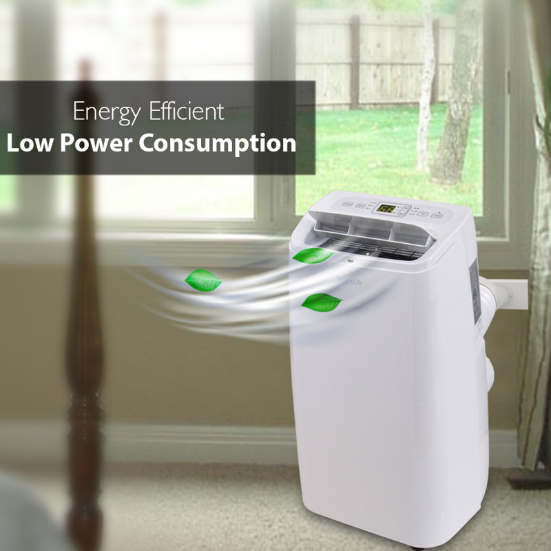 SereneLife 12,000 BTU White Portable Air Conditioner with Remote