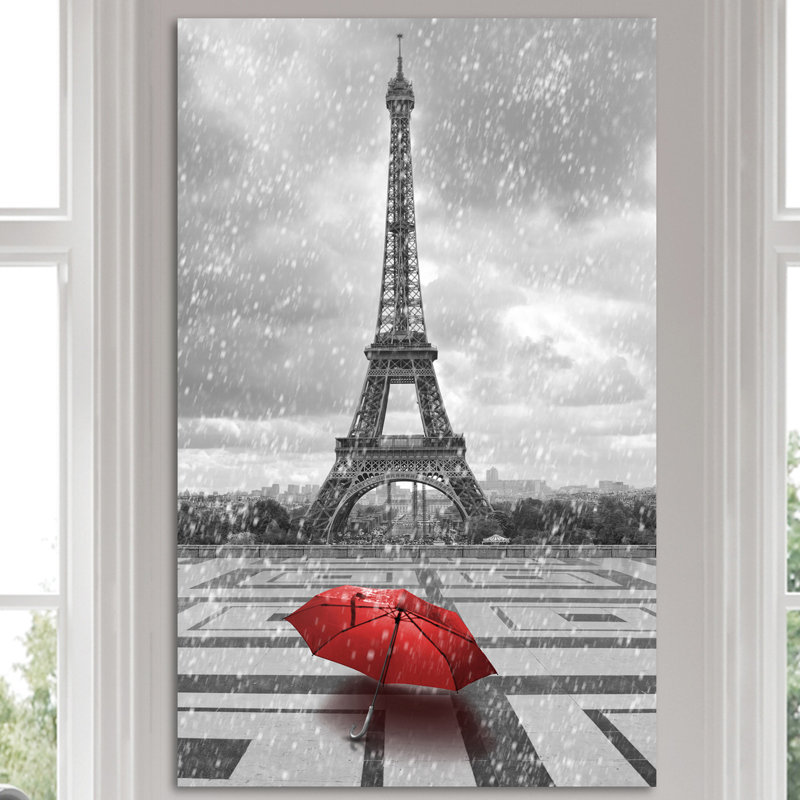 « parasol à paris », impression sur toile tendue, H 60 po x l 36 po x P 1,5 po