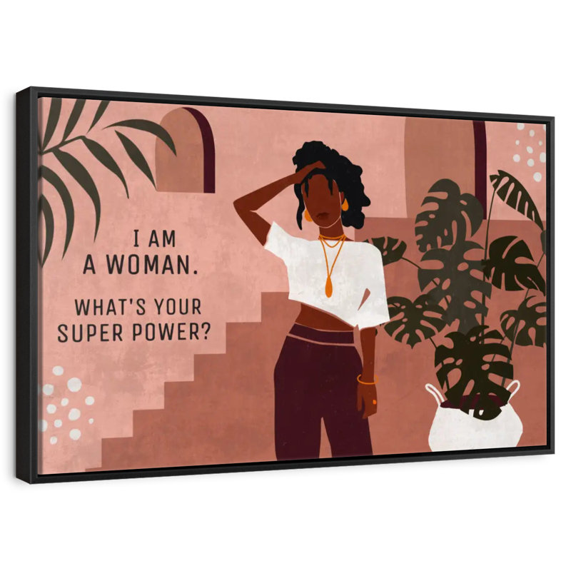 I Am A Woman II, Cadre flottant noir, 31 po x 21 po