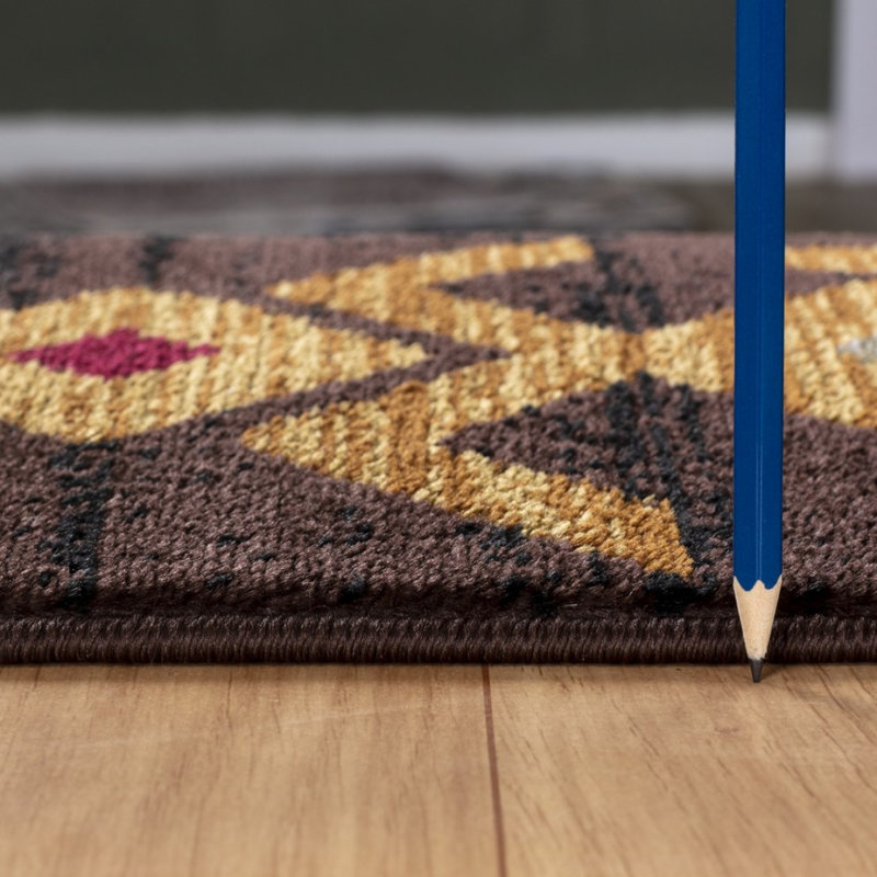 Tapis tribal brun Sud-Ouest Tribes, Rectangle 7 pi 10 po x 10 pi 3 po