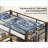 Twin Size Metal Loft Bed Frame with L-Shaped Desk &amp; Charging Station - 400lbs Capacity, No Box Spring, Black