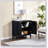 Mid-Century Modern 2 Door Storage Cabinet With Fluted Doors And Brass Handles, Perfect For Organized And Stylish Living.-1399145899