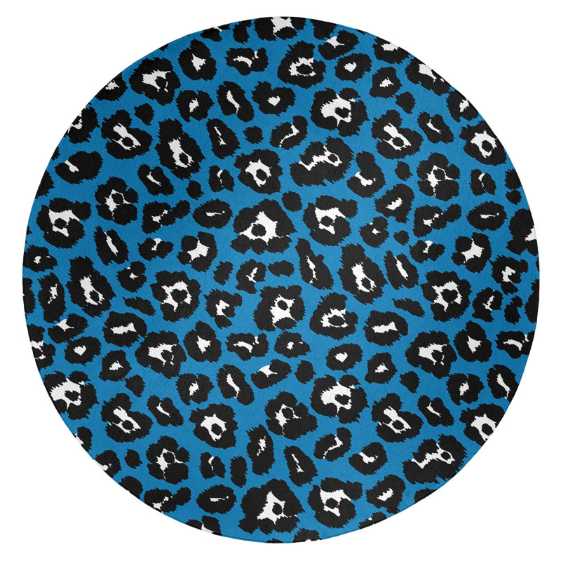 Animal Print Indoor Rug, Round 5'