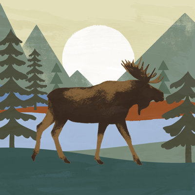 Trailside Animals III by Victoria Barnes - Wrapped Canvas Print
