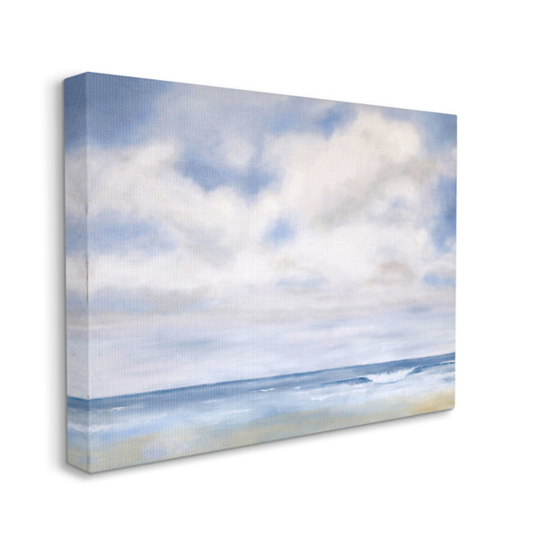 Stupell Industries Tranquil Beach Waves Ocean Scenery On Canvas by ...