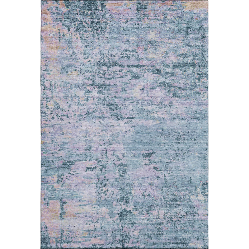 Tapis moderne de qualité supérieure lavable à la machine AMF1723, Rectangle 10 pi x 14 pi