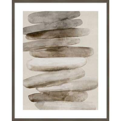 Stacked Rocks I by Wood Framed Wall Art Print