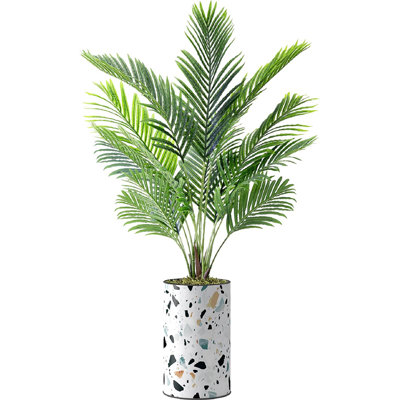 Faux Palm Plant in Planter